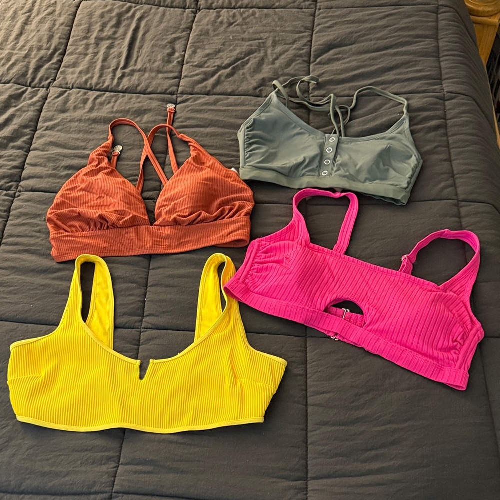 4 bikini tops- size XL- make an offer on any swimsuits in my closet for a bundle